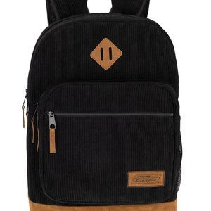 Genuine Dickies Unisex Varsity 17" Laptop Backpack Black Corduroy